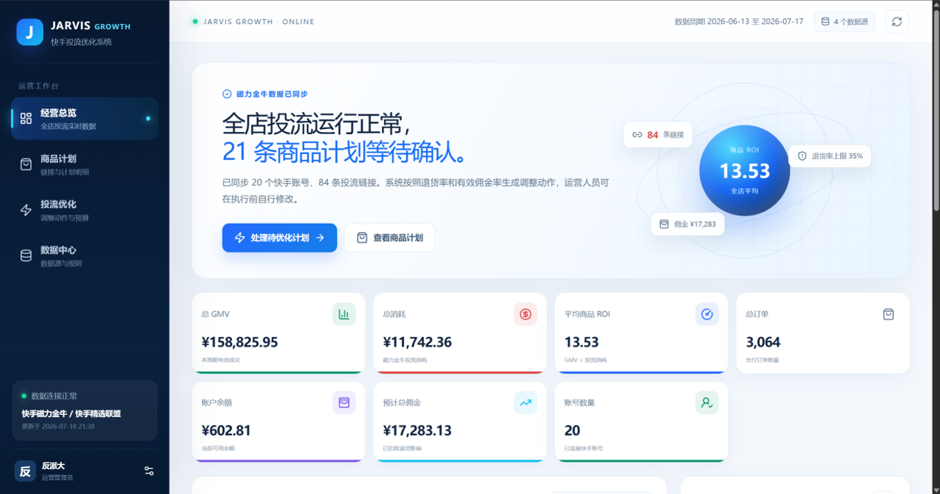运营投流优化系统截图